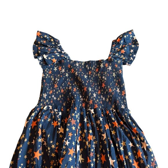 Sunshine Tienda Rio Dress Dark Sky Star Print Smocked Cotton Size 2XL Womens NWT - Picture 9 of 14